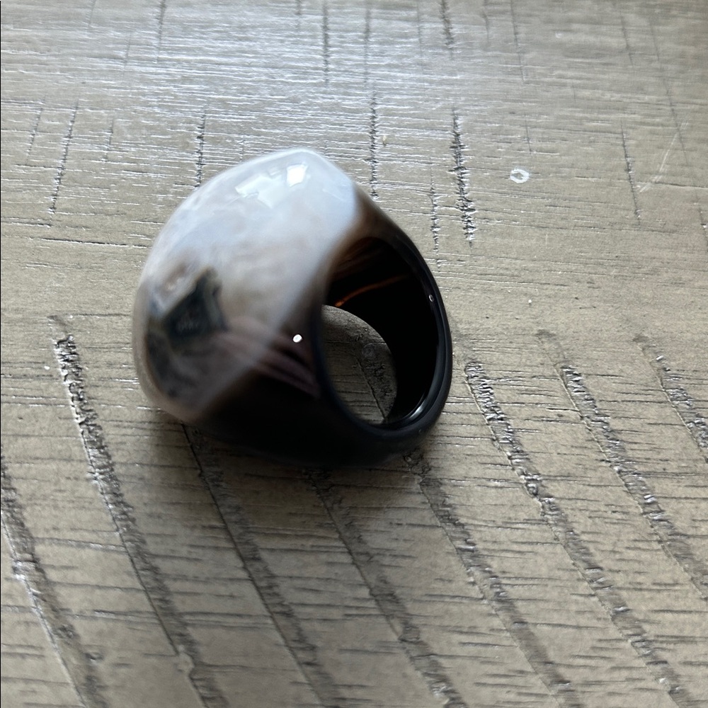 Rootbeer Colored Agate Ring, Size 6 - image 4